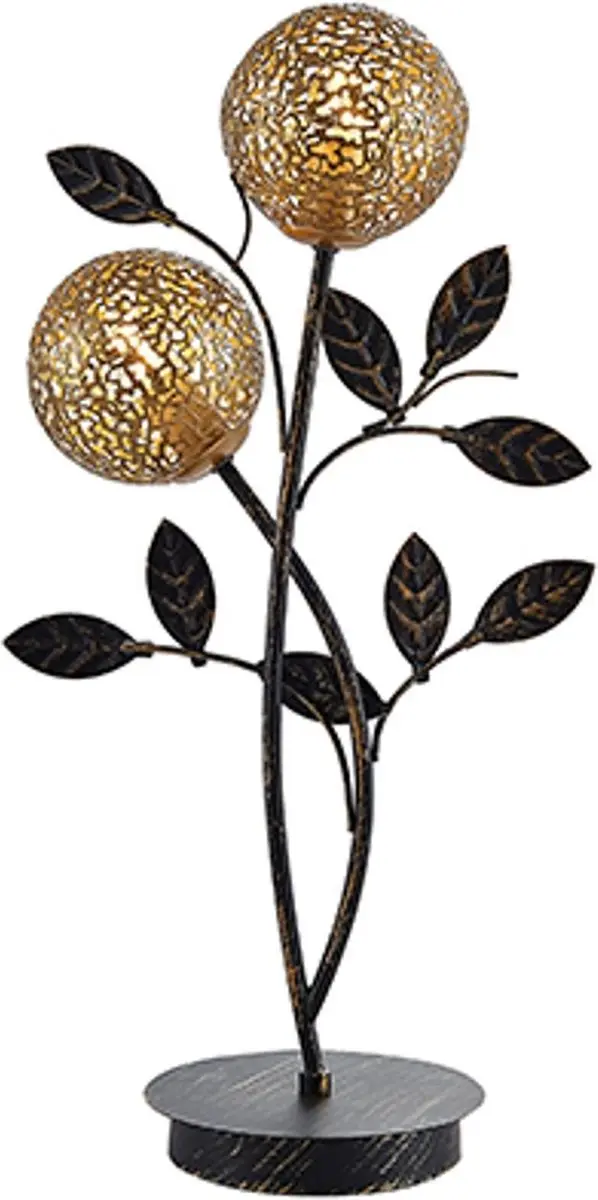Lucande Tafellamp 2-lichts - 48cm - G9 - Zwart/Goud