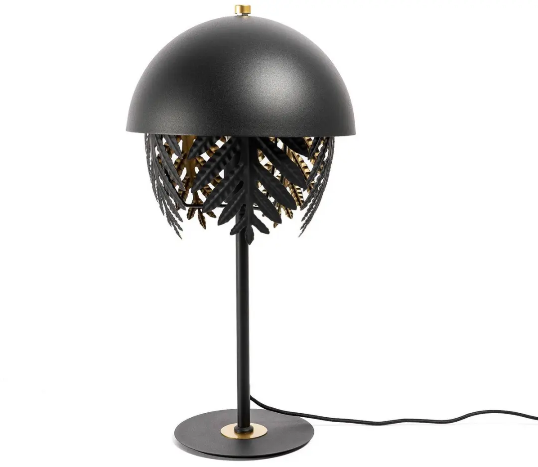 Lucande Tafellamp 1 Licht - 54cm - Zwart/Goud
