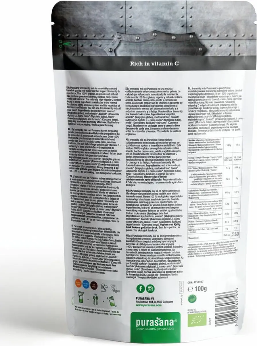 Purasana Immunity Raw Powder Mix BIO 100g