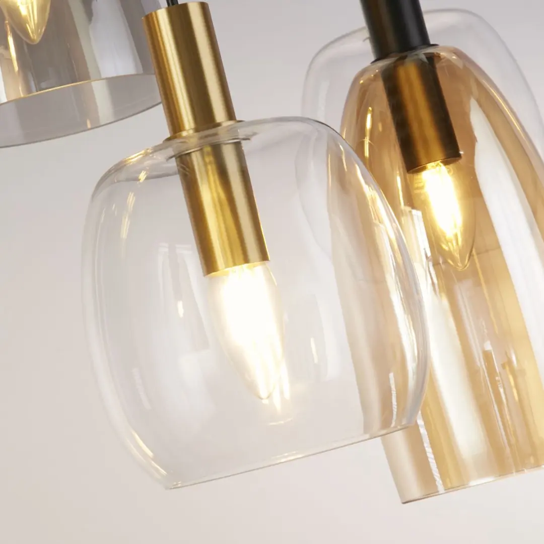 Searchlight Divine Pendel Hanglamp Metaal - 1 Lichtpunt - Zwart