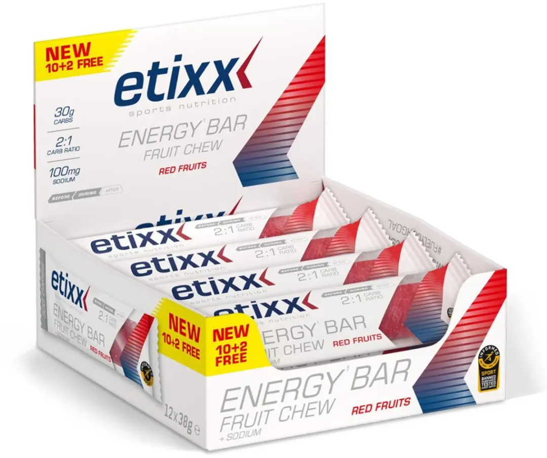 Etixx Energy Bar Rode Vruchten 12x38g