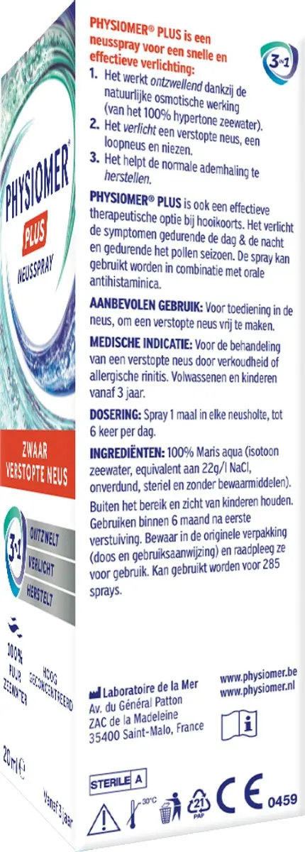 Physiomer Neusspray bij neusverkoudheid 20ml