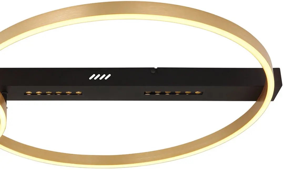 Globo LED Plafondlamp 54W 2560lm Warm Wit - Zwart/Goud