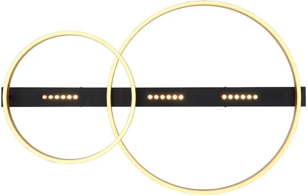 Globo LED Plafondlamp 54W 2560lm Warm Wit - Zwart/Goud