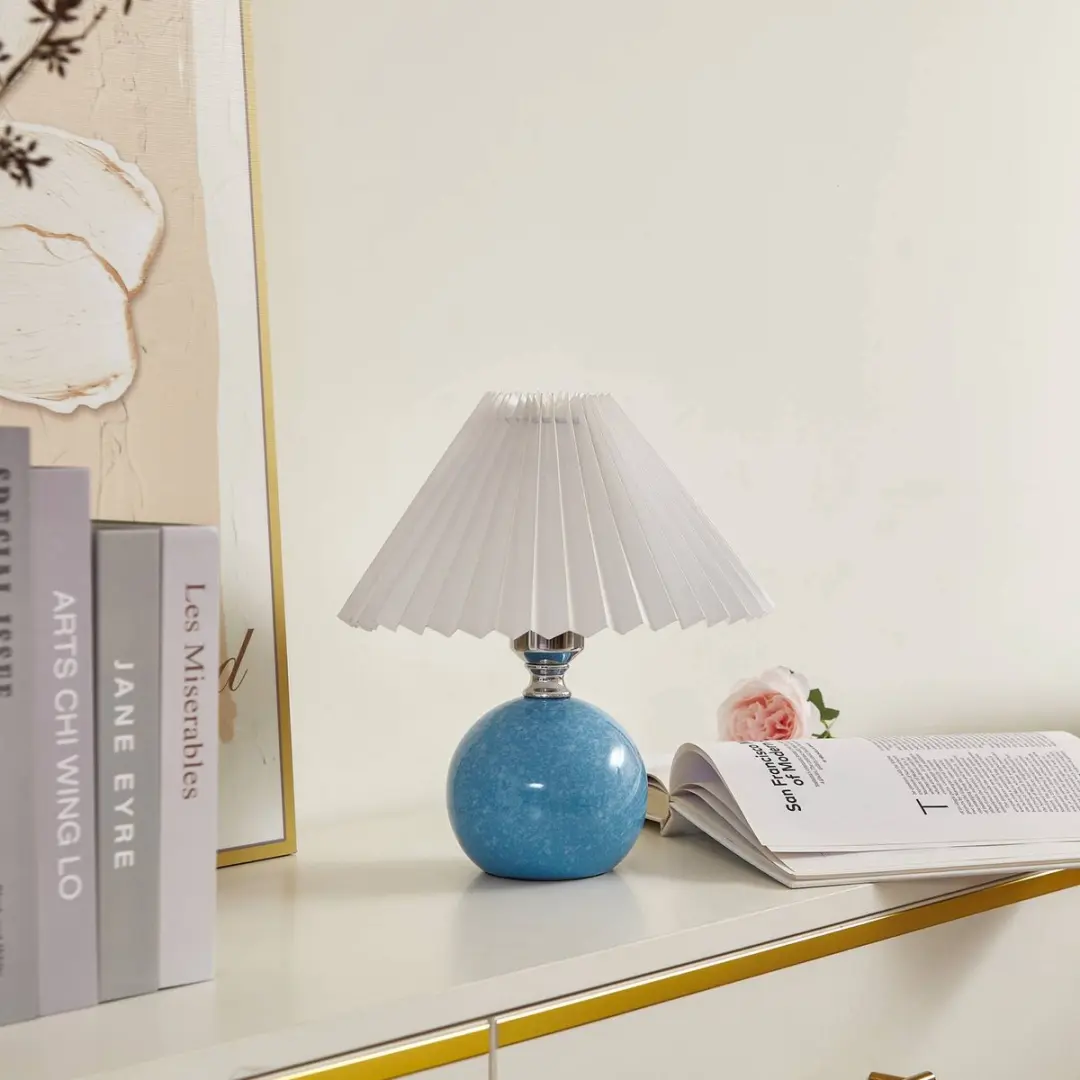 Lindby Tafellamp Keramiek Blauw - 29cm - E27