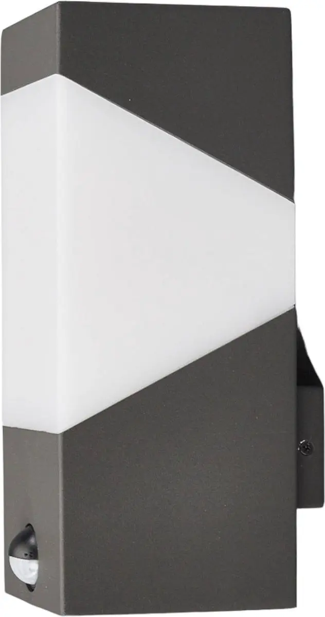 Lucande Wandlamp Buiten 1 Licht E27 Grafietgrijs/Opaalwit