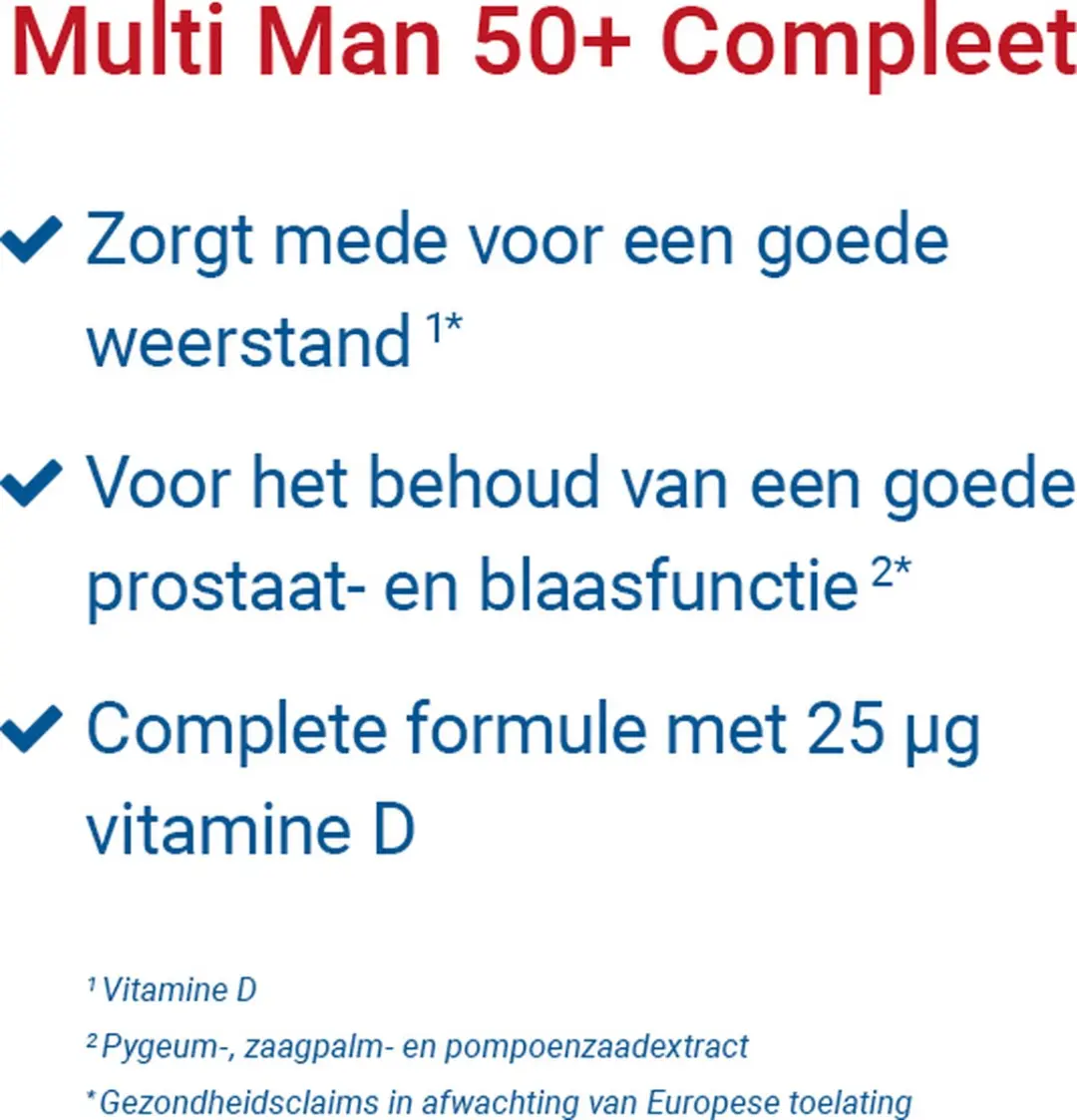 Vitalize Multi Man 50+ Compleet 60 Tabletten
