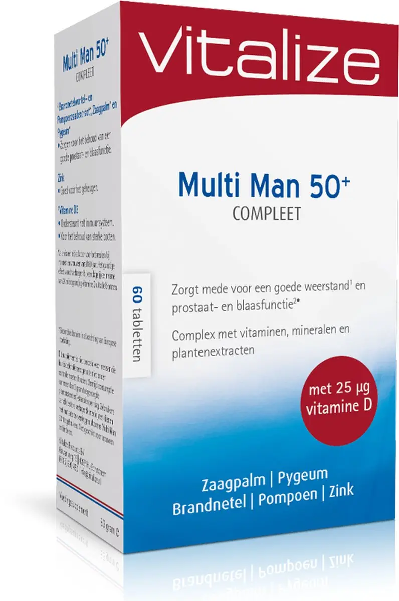Vitalize Multi Man 50+ Compleet 60 Tabletten