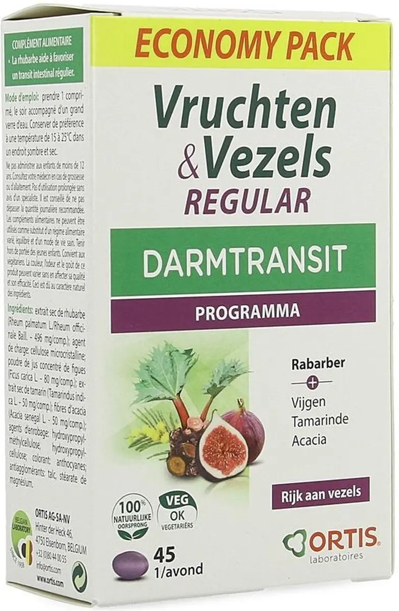 Ortis Vruchten & Vezels Regular 30Tb - 52g