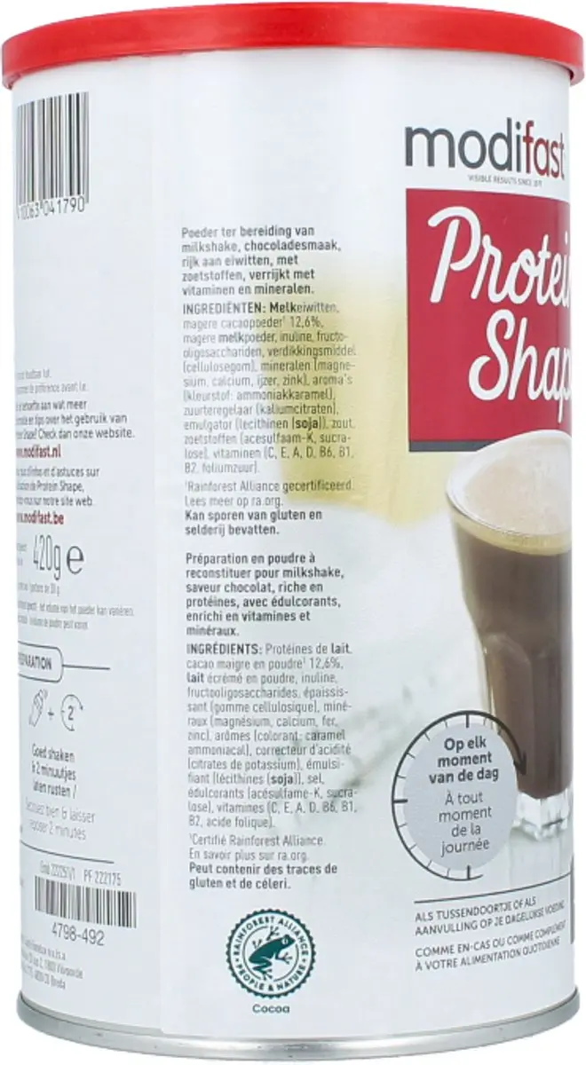 Modifast Protein Shape Chocolade 420g - 14 Scoops