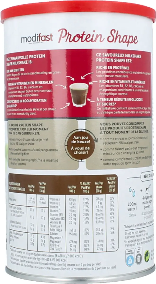 Modifast Protein Shape Chocolade 420g - 14 Scoops