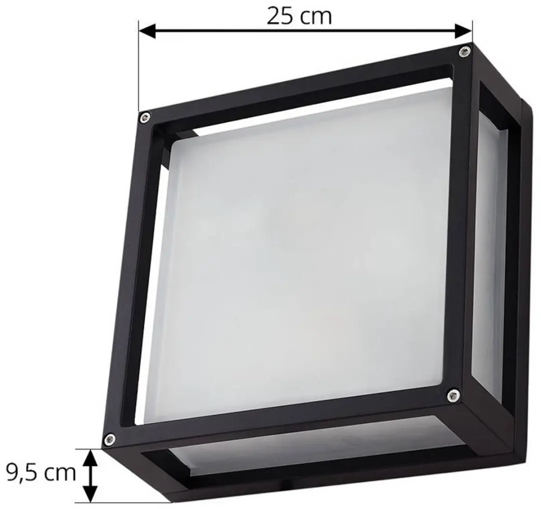 Lucande Wandlamp Buiten 2-Lichts Aluminium Glas 25cm - Antraciet Melkglas