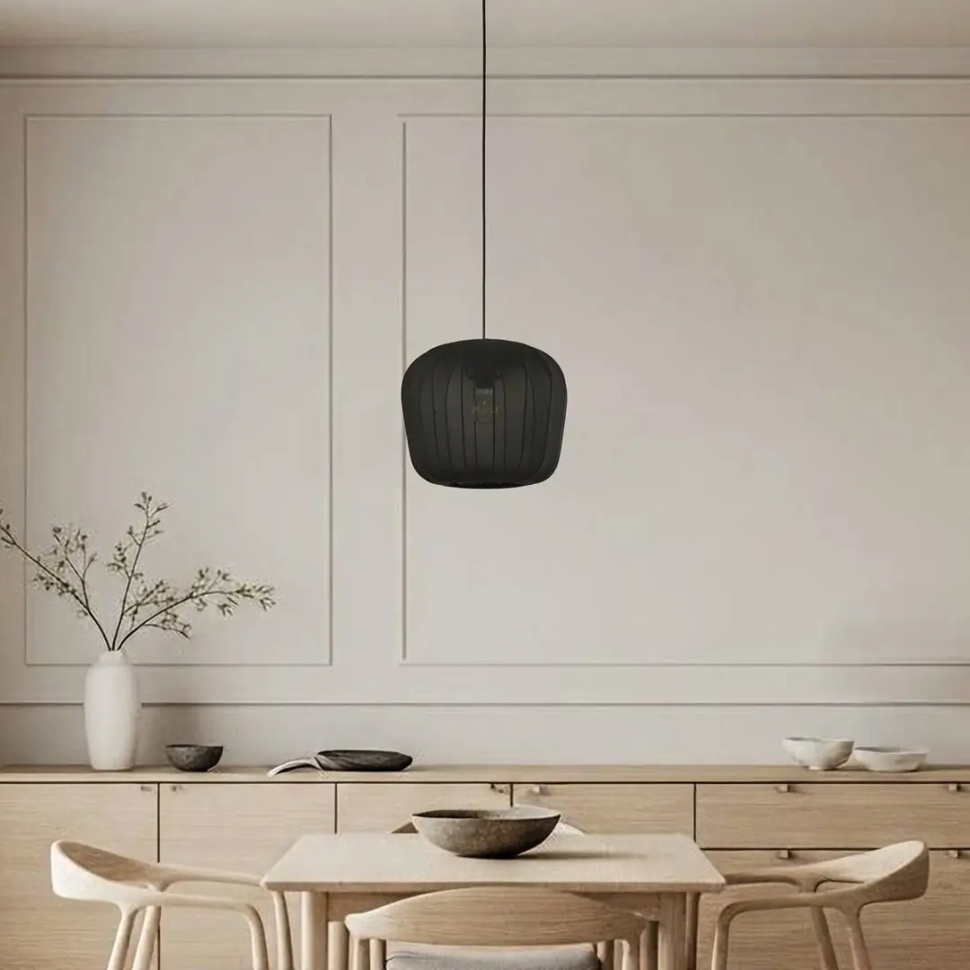 Lindby Hanglamp 1 Licht E27 - 30 cm - Zwart