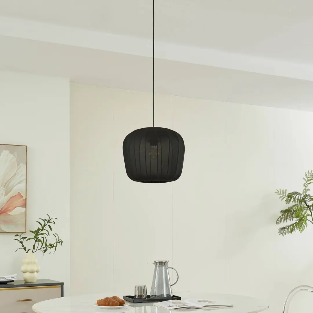 Lindby Hanglamp 1 Licht E27 - 30 cm - Zwart
