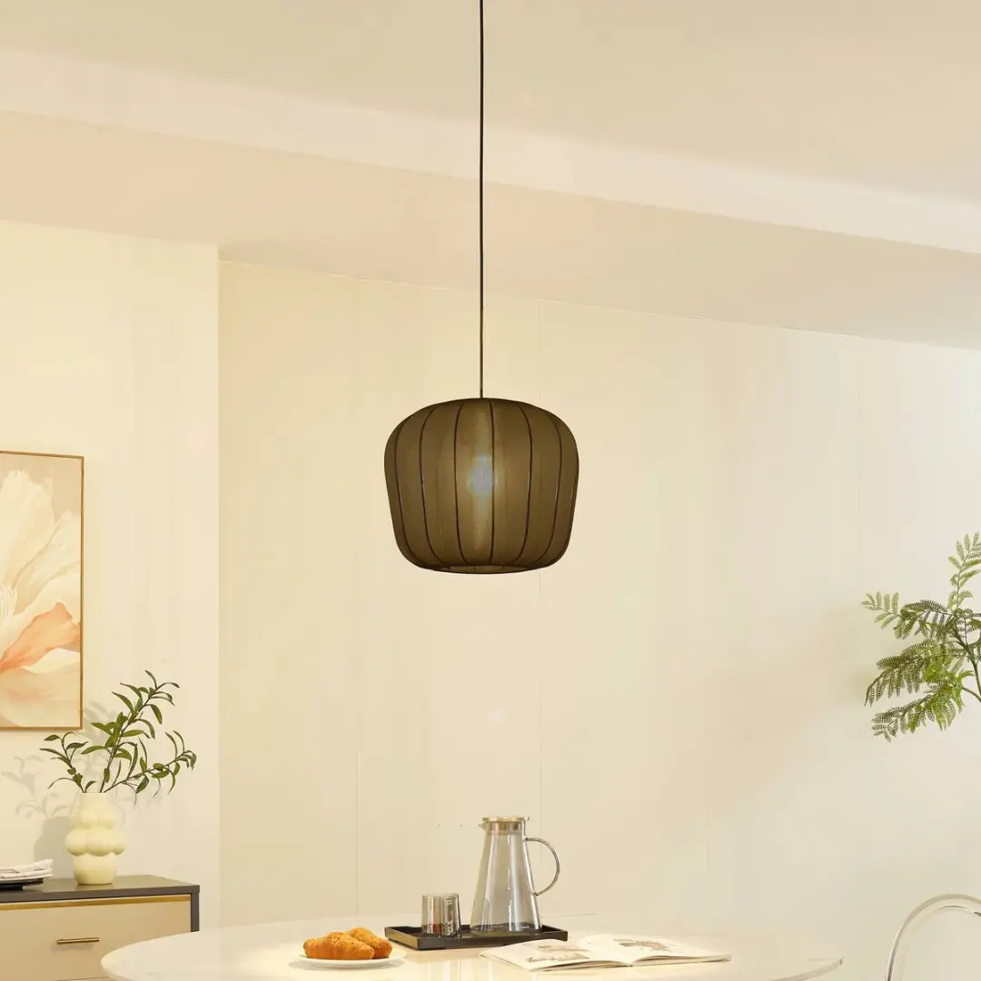 Lindby Hanglamp 1 Licht E27 - 30 cm - Zwart
