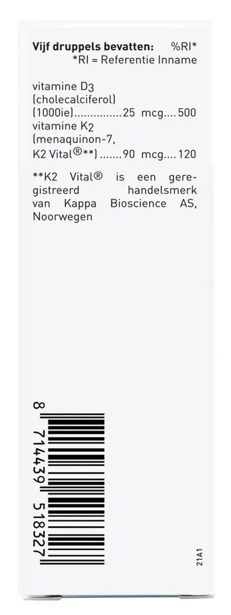 Orthica D3 & K2 Oliedruppels 25ml