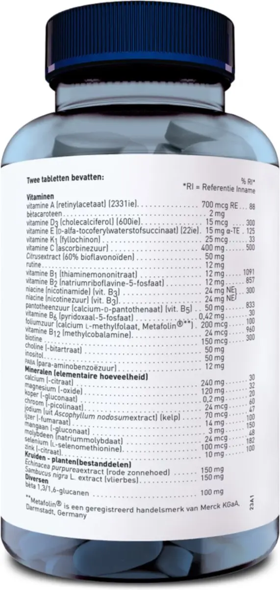 Orthica Multi Weerstand Vitamine C&D 60 tabletten