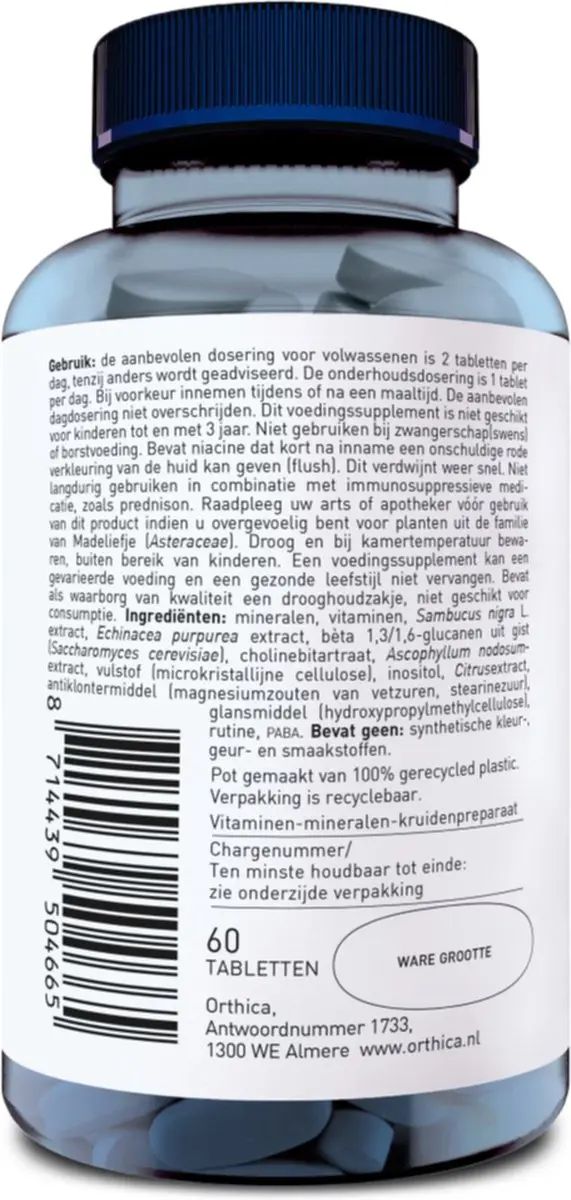 Orthica Multi Weerstand Vitamine C&D 60 tabletten