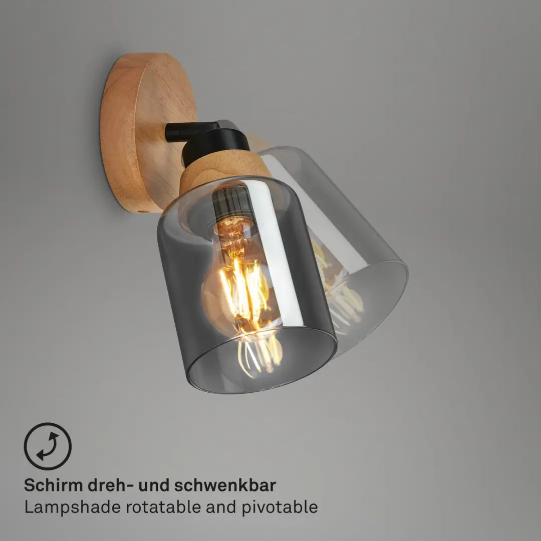 Briloner HEMA Leeslamp Wand - Zwart-rook