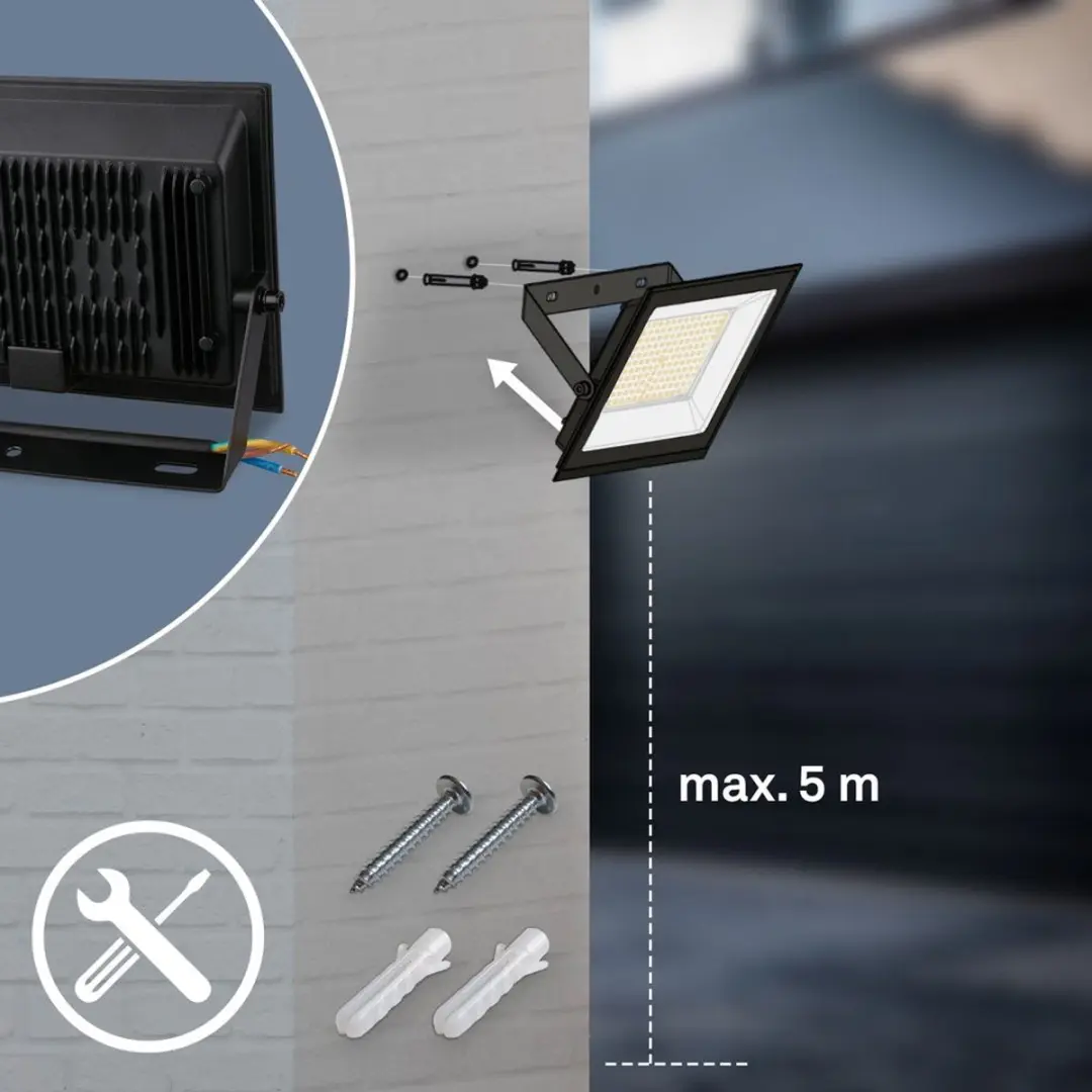 Briloner Varo LED Schijnwerper 20W - IP65 - Zwart