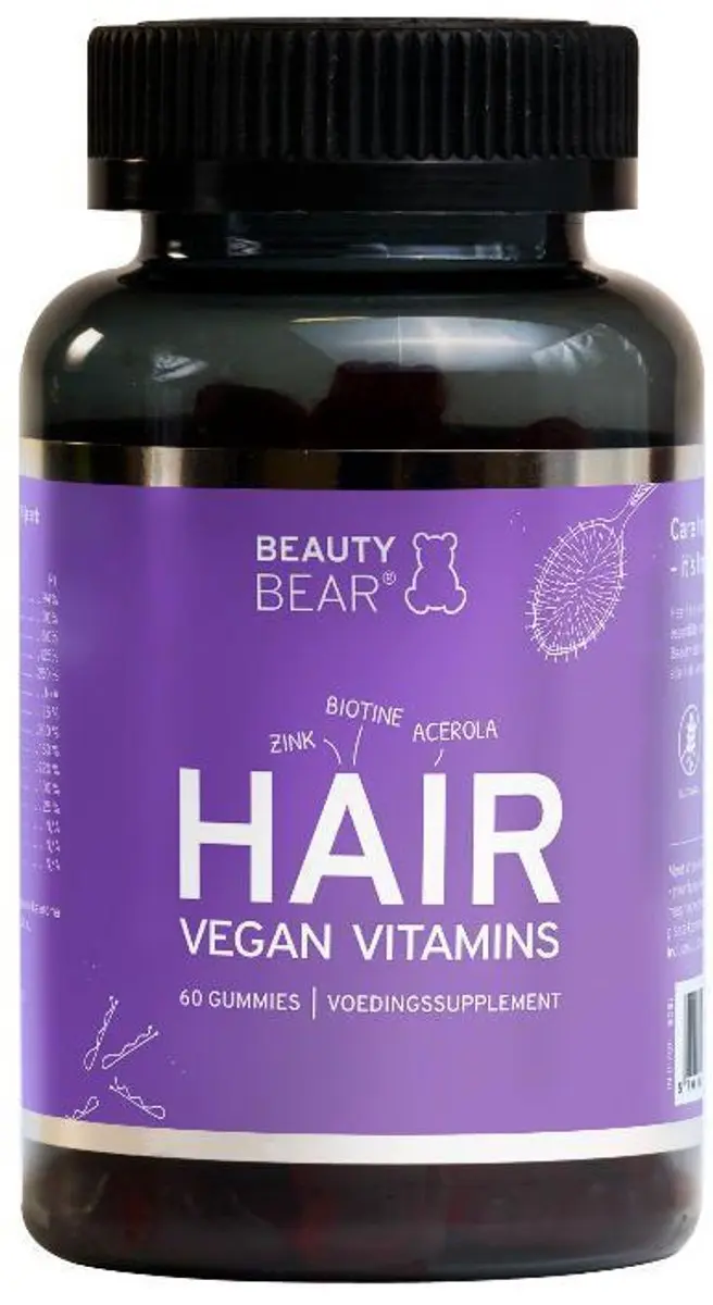 Beauty Bear Hair Vitamines Biotine Gummies 60 Stuks