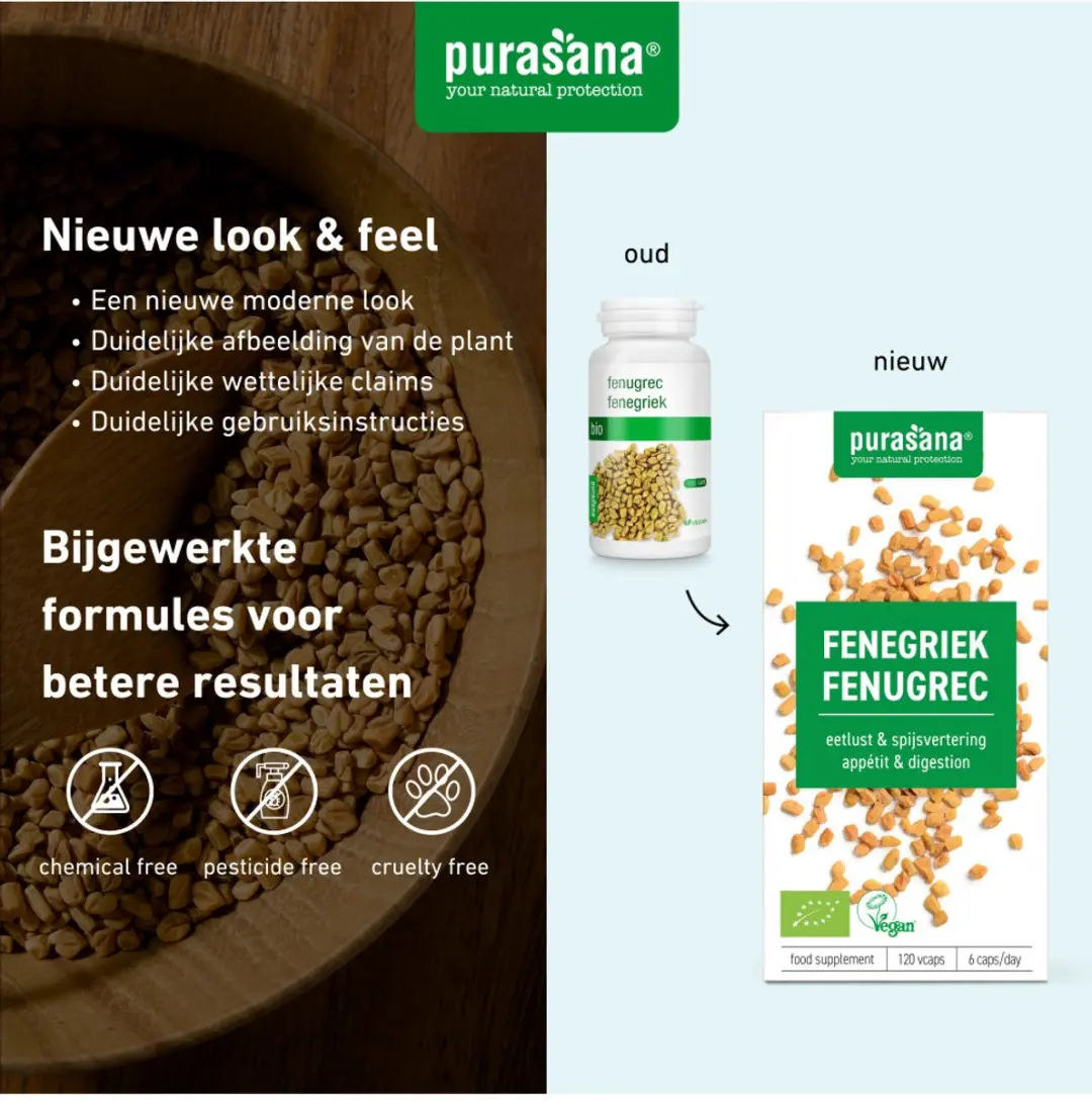 Purasana Bio Fenegriek 330mg - 120 Capsules