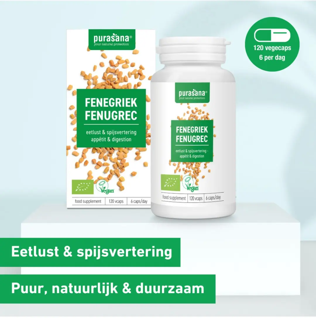 Purasana Bio Fenegriek 330mg - 120 Capsules