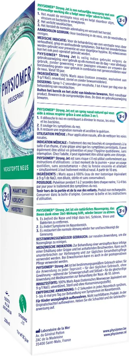 Physiomer Strong Jet 3-in-1 Neusspray 210ml - afbeelding 6 van 6