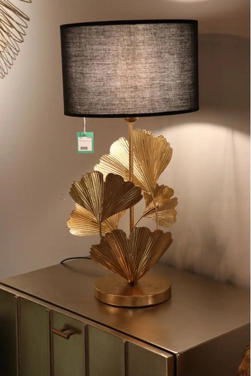 Kare Tafellamp Flores Gold - Goud/Zwart
