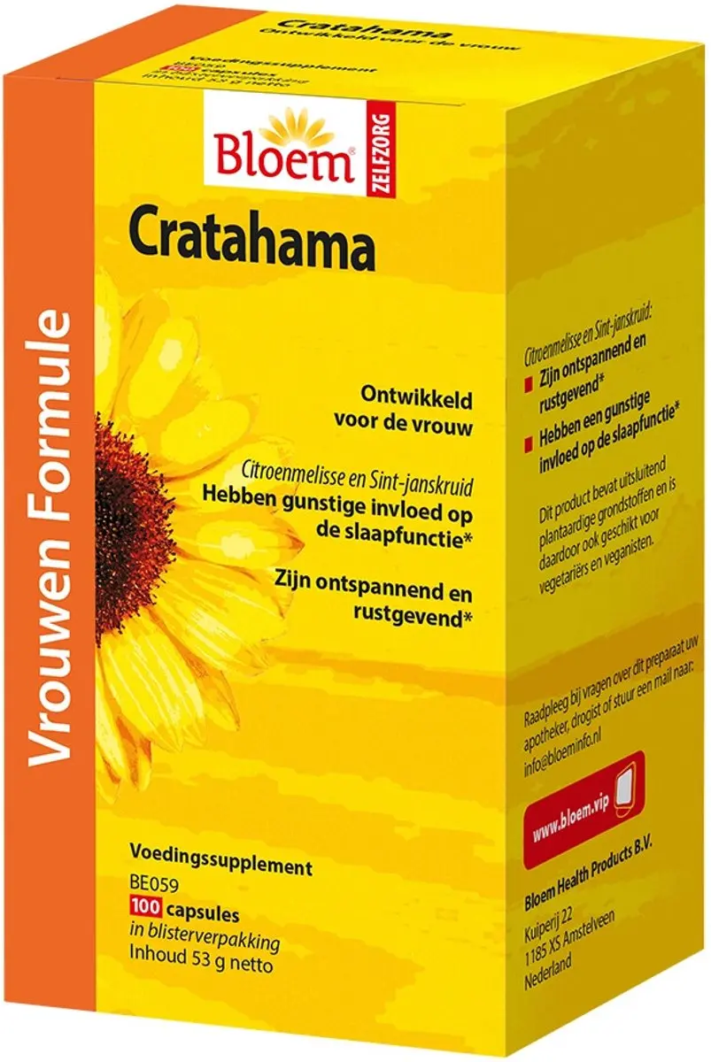 Bloem Cratahama Extra Forte Voedingssupplement 100 Capsules