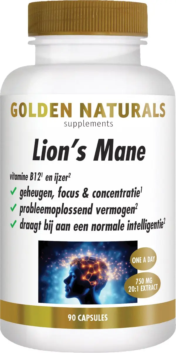 Golden Naturals Lion's Mane 90 Vegan Capsules