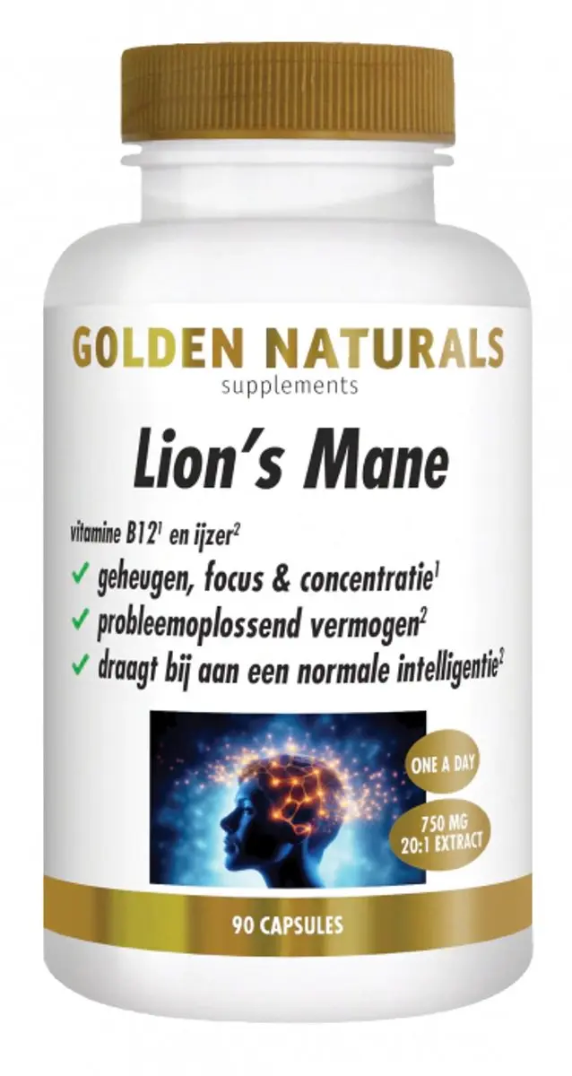 Golden Naturals Lion's Mane 90 Vegan Capsules