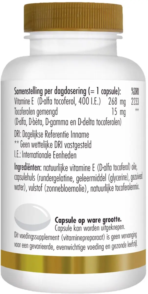 Golden Naturals Vitamine E 400 IE Softgelcapsules - 60 Stuks