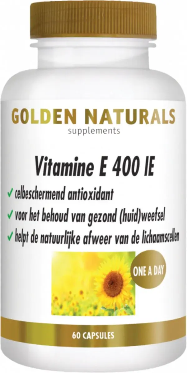 Golden Naturals Vitamine E 400 IE Softgelcapsules - 60 Stuks