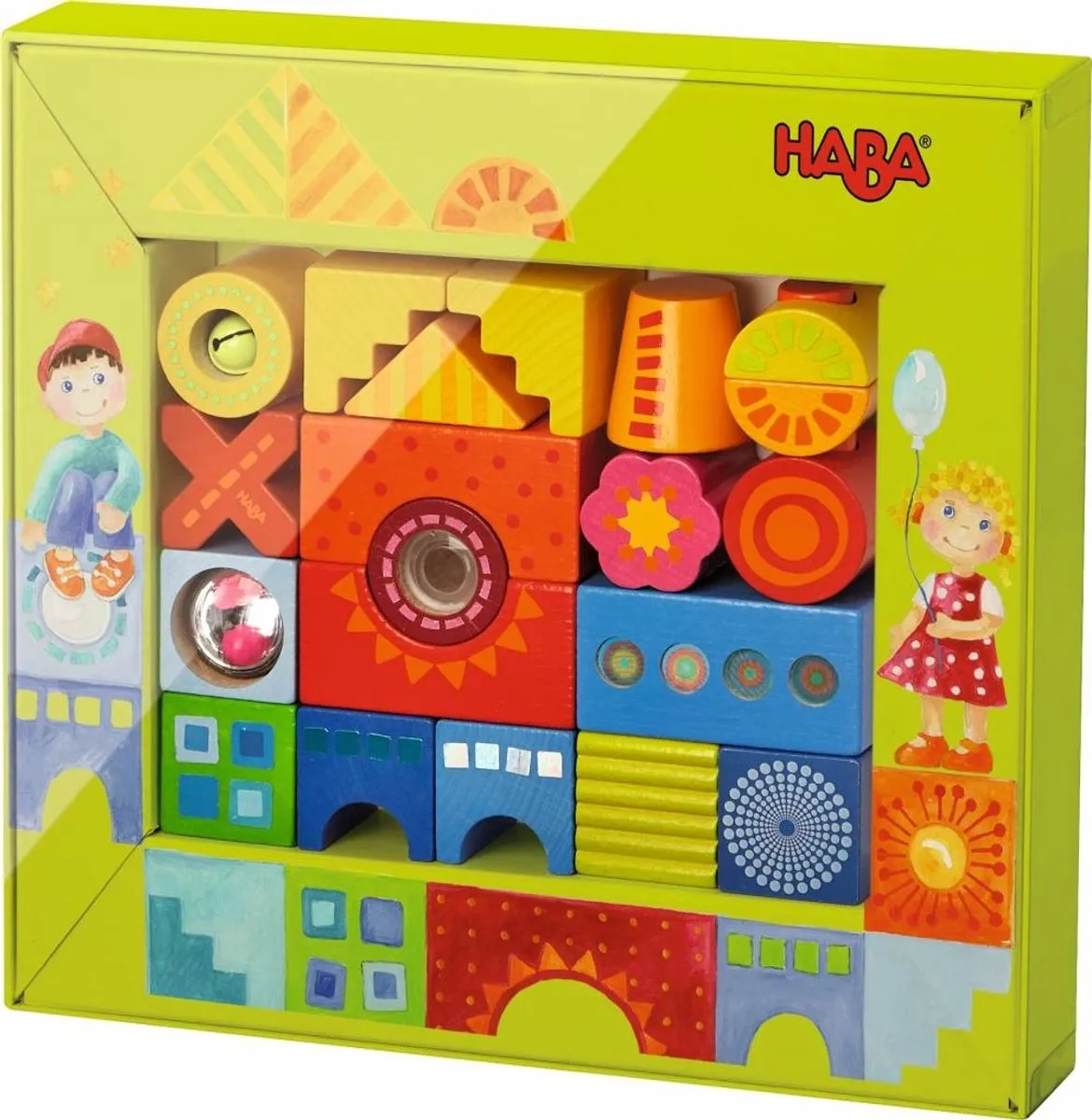 Haba Bouwstenen Kakelbont - 21 Stuks - Multicolor
