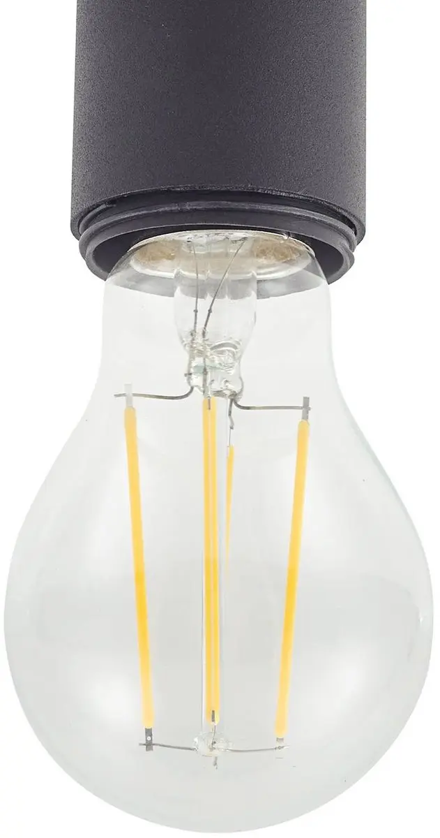 Lindby Plafondlamp 1 Licht - Ø20cm - Rookgrijs/Zwart