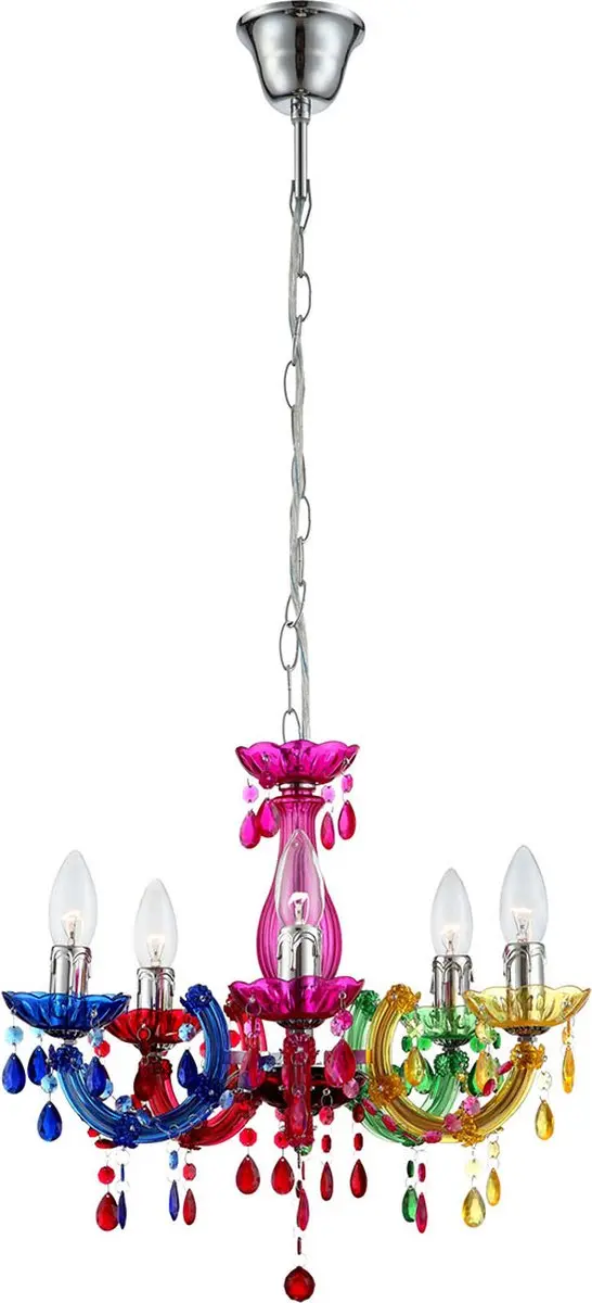 Globo Cuimbra II Kroonluchter - 5 Lichtpunten - Ø44cm - Multicolor