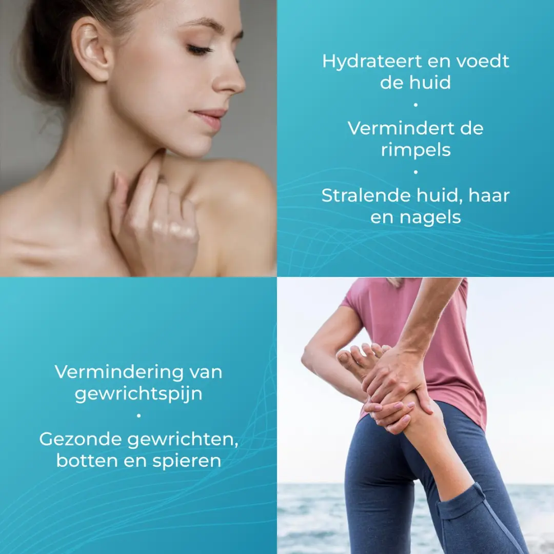 Collavita FlexiGlow Viscollageen Poeder 170g - Met Hyaluronzuur/Vitamine C/D3