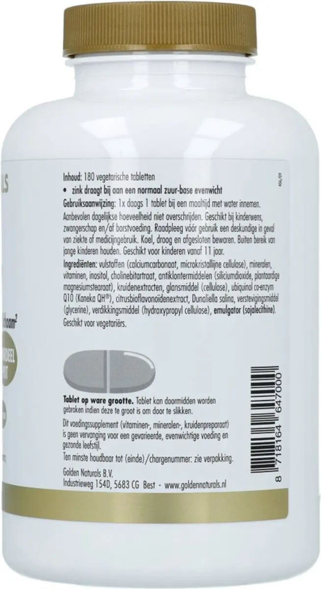 Golden Naturals Multi Gold Tabletten 180 Stuks