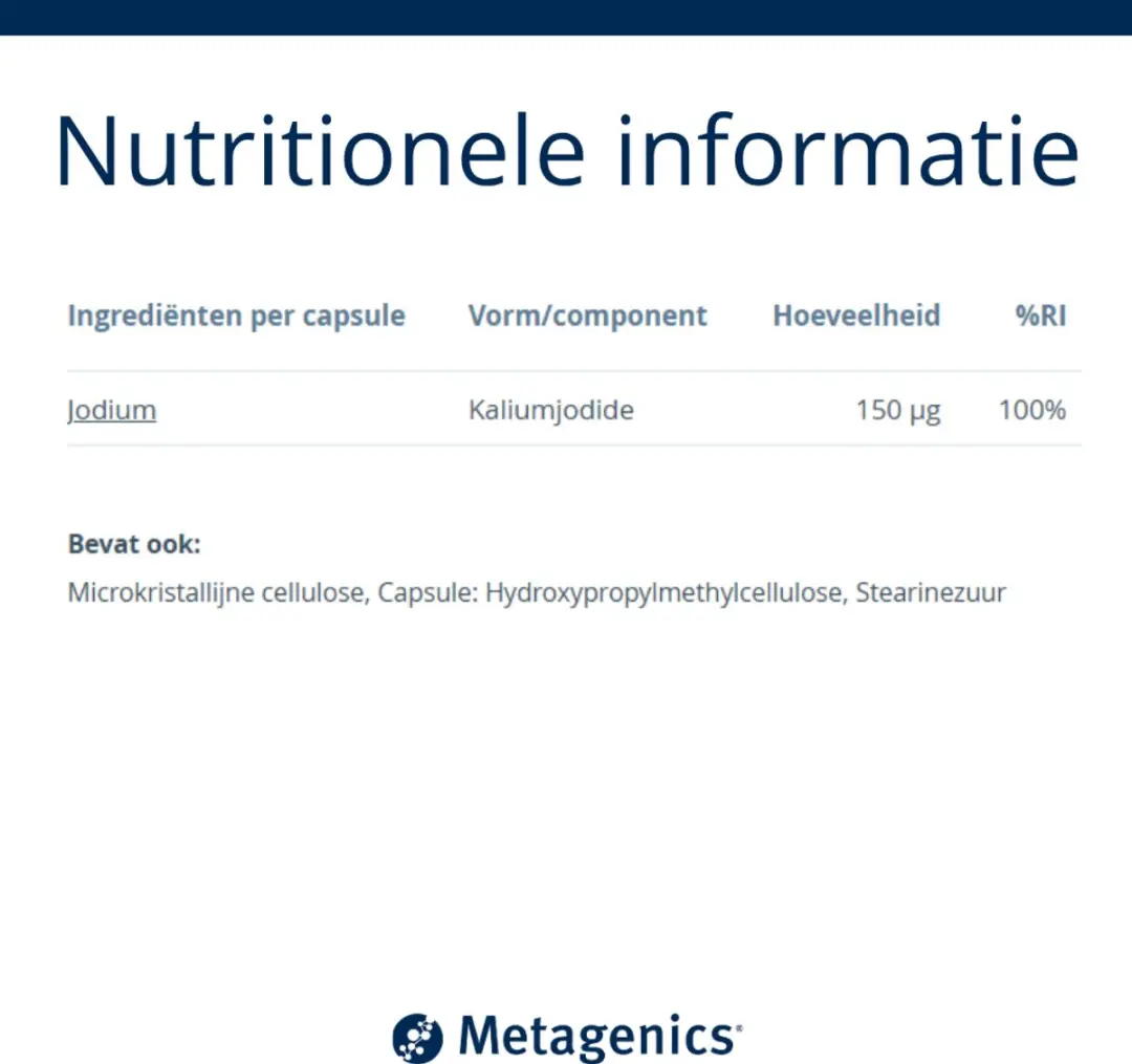 Metagenics Jodium 120 Capsules - 120mg