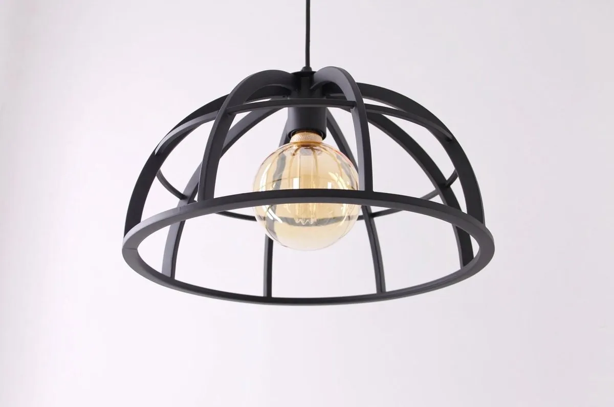Lucide DIKRA Hanglamp Ø40cm - 3xE27 Zwart