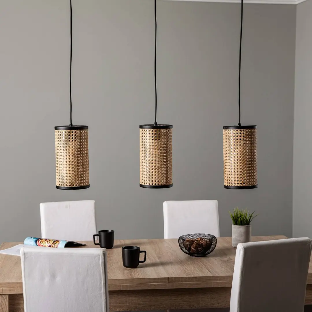 Lindby Hanglamp 3-Lichts Rotan - E27