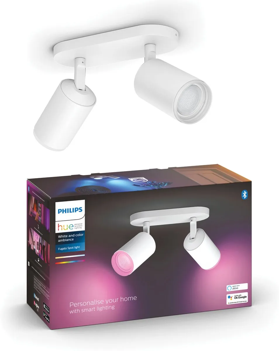 Philips Hue Fugato Opbouwspot 2-spots RGBW