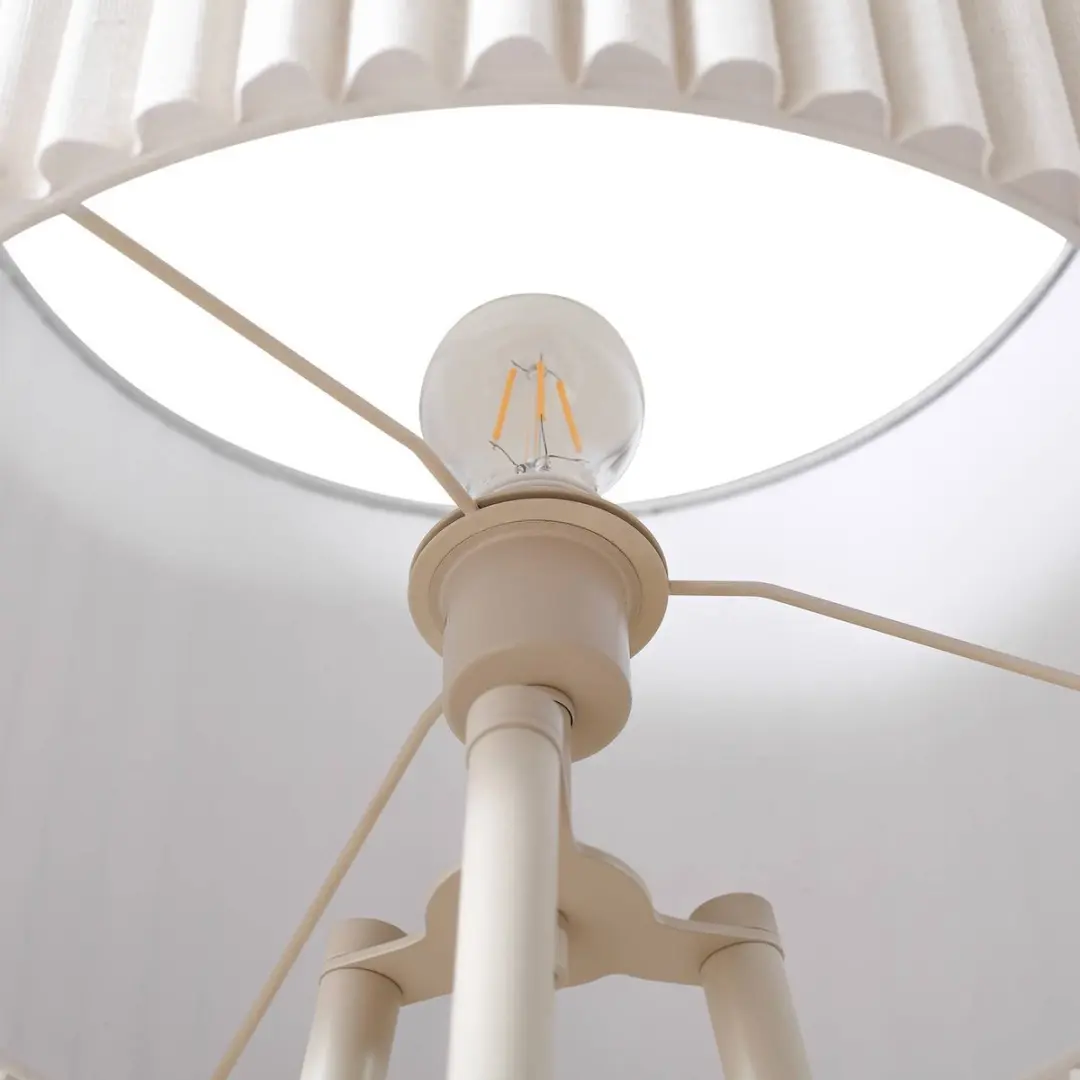Lindby Driepoot Vloerlamp - 1 Lichtpunt - Crème