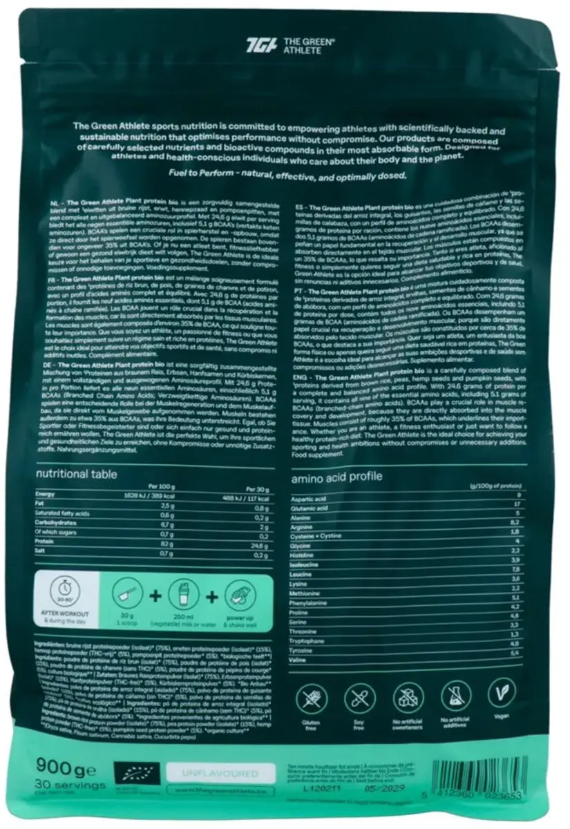 The Green Athlete Plant Protein 900g