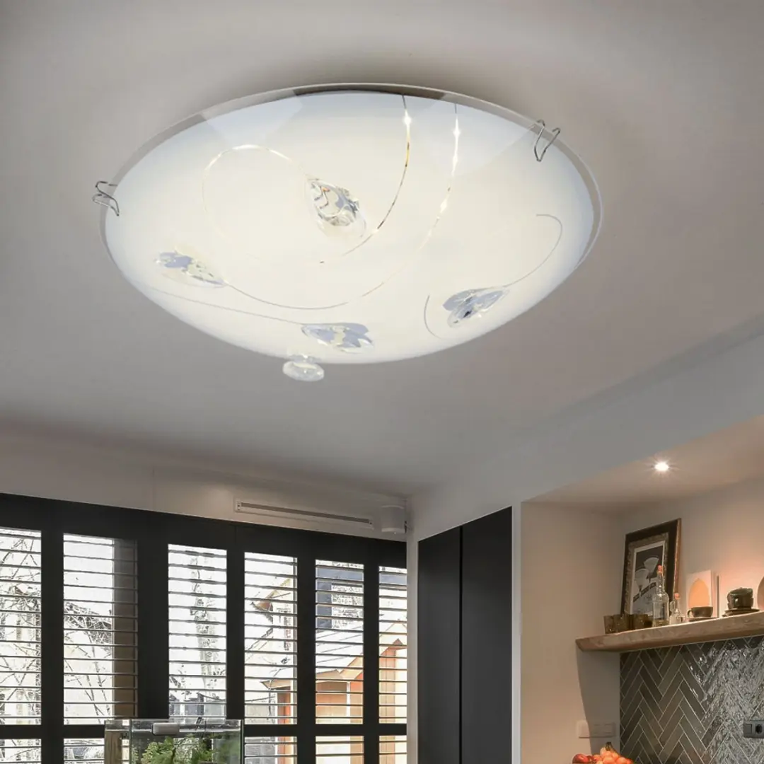 Globo LED Plafondlamp Kristal 8W Warm Wit - 2 Stuks
