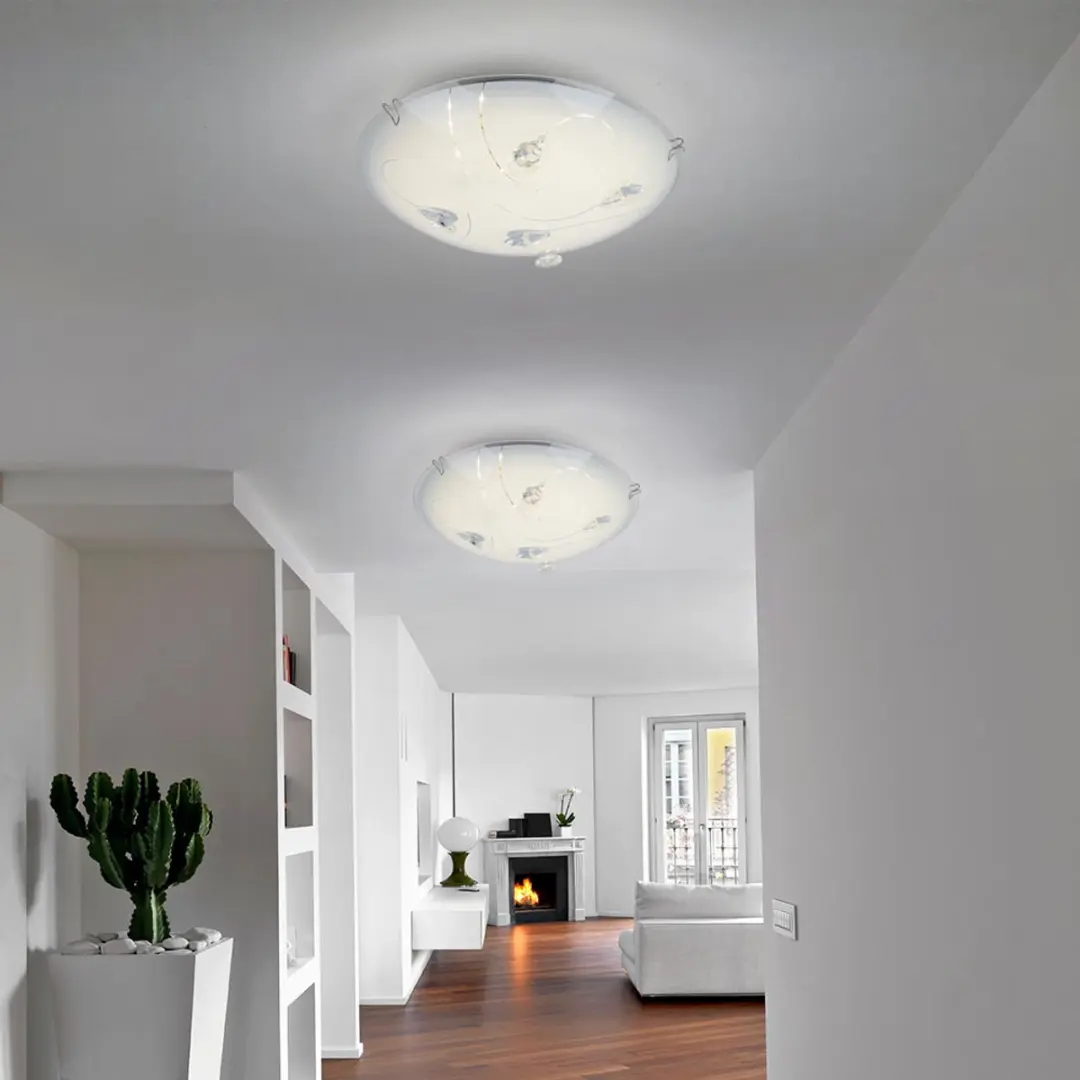 Globo LED Plafondlamp Kristal 8W Warm Wit - 2 Stuks