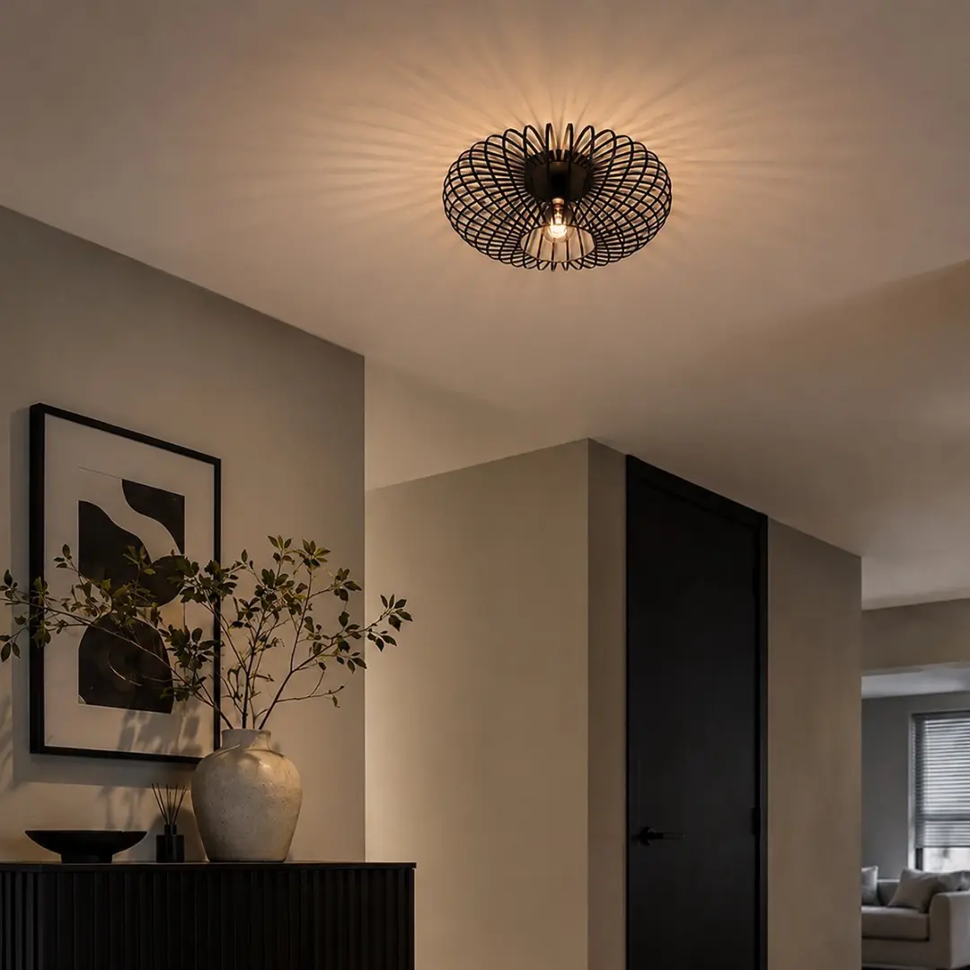 Steinhauer Dunbar AN Plafondlamp 40cm - Zwart