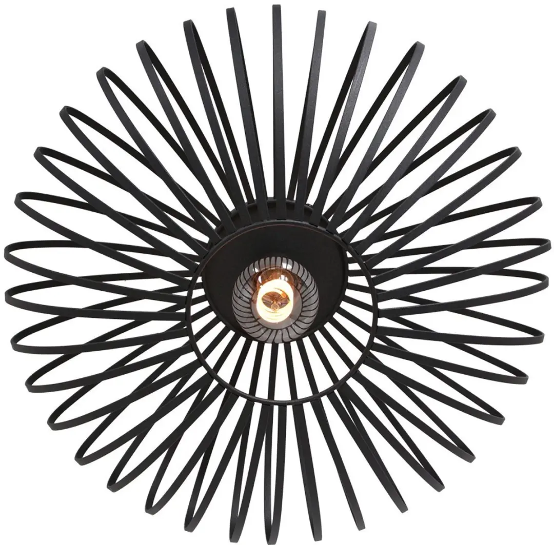 Steinhauer Dunbar AN Plafondlamp 40cm - Zwart - afbeelding 6 van 6