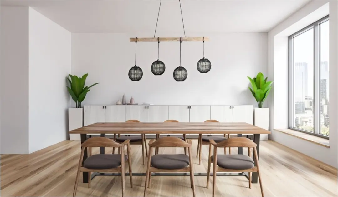 Globo Hermi II Hanglamp - 4x E27 - Zwart